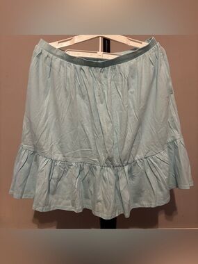 Lands’ End Light Blue Ruffle Hem Girl  Skirt